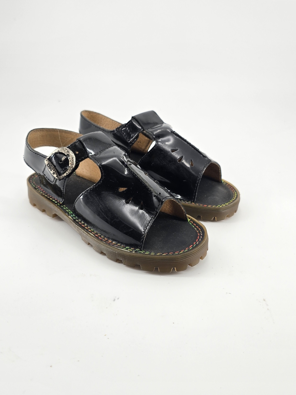 Vintage Dr. Martens 6489 Black Sandals – Made in England – UK2, US 3 Kids
